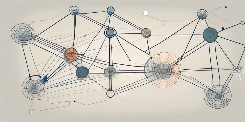 A complex web of interconnected nodes