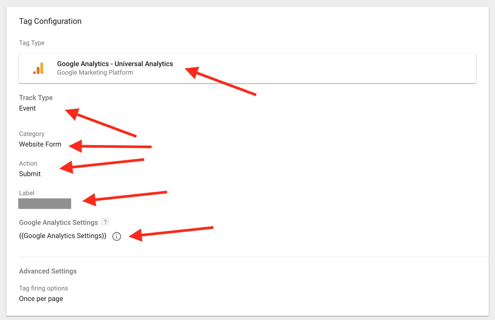 Create Google Analytics Tag
