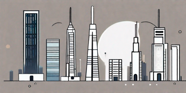 Two digital platforms represented as skyscrapers