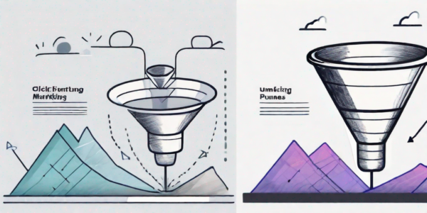 Two different styled funnels representing clickfunnels and unbounce