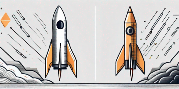 Two competing rockets