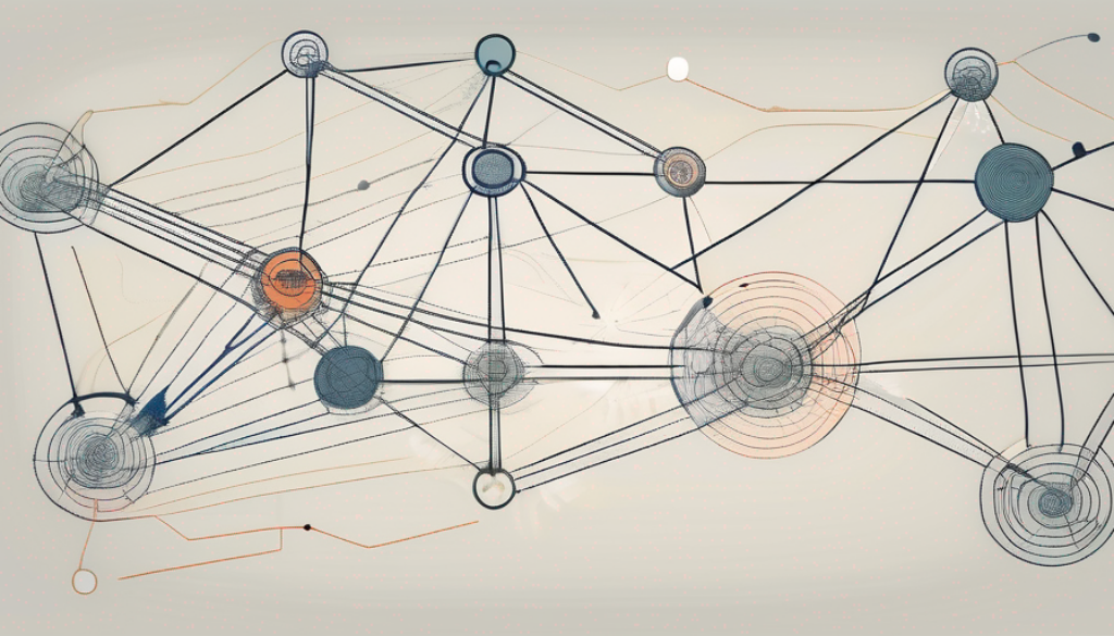 A complex web of interconnected nodes