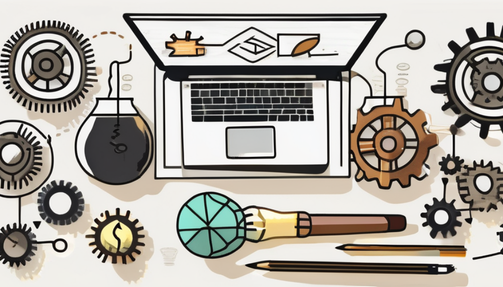 A light bulb illuminating various symbols representing different industries such as gears for manufacturing