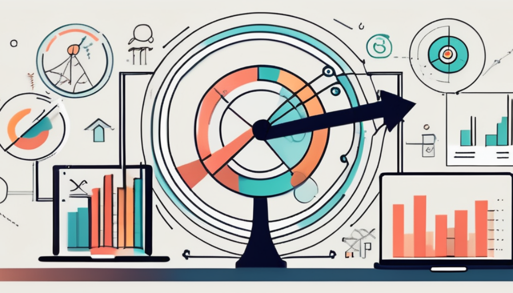 Various marketing tools like a bar graph