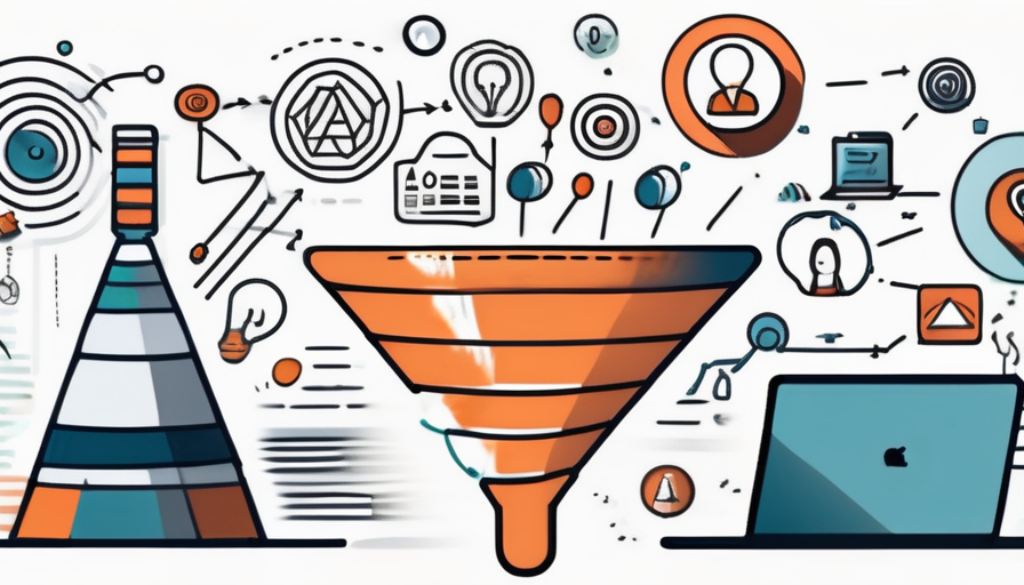 A funnel representing the lead generation process