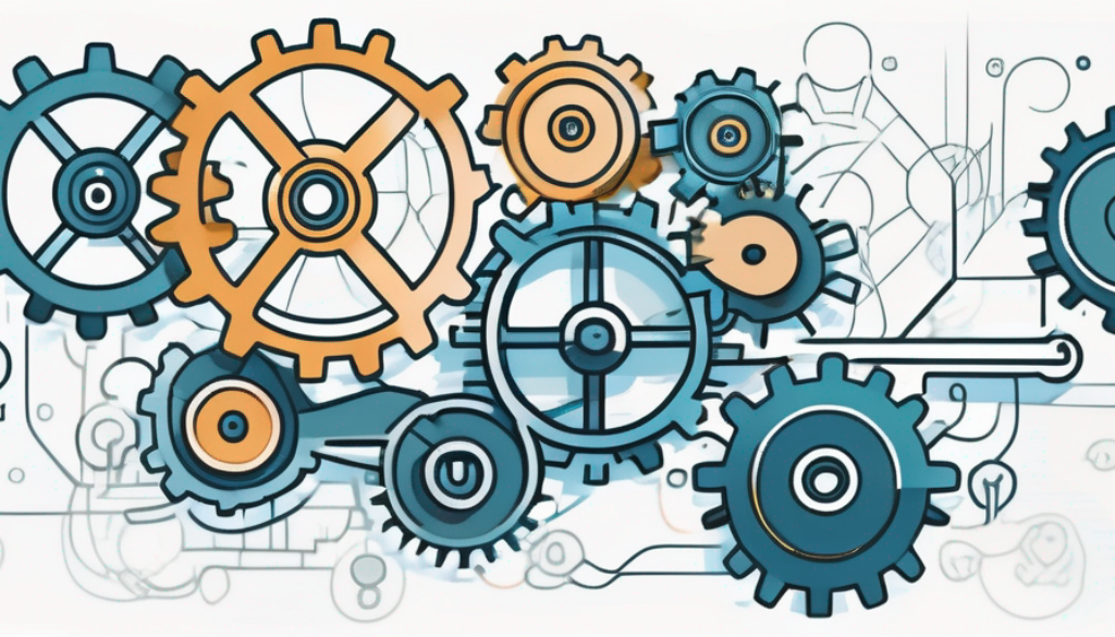 Various interconnected gears