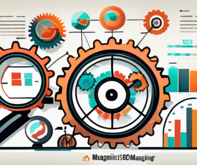 An engaging and colorful infographic-style representation of various seo tools